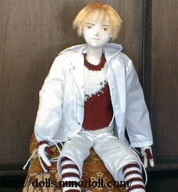 Doll in white parka