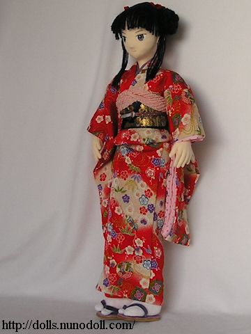 Rouge kimono furisode