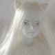 White cat doll