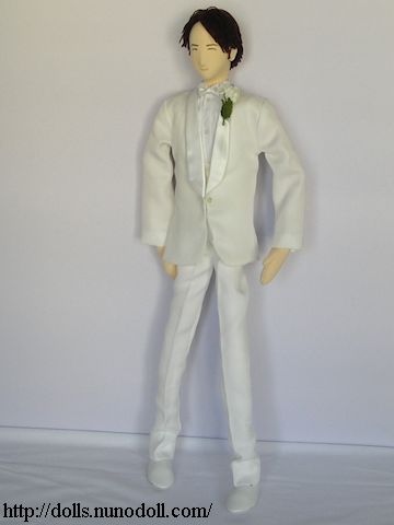 Groom in white