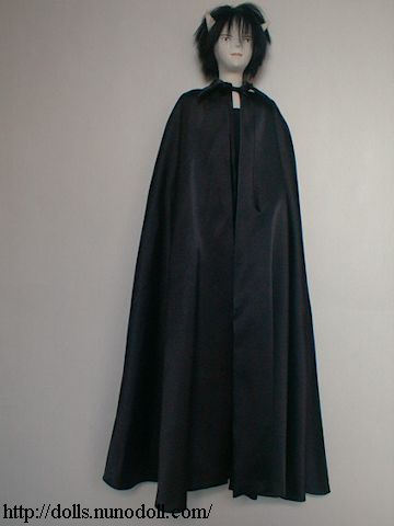 In a black cloak