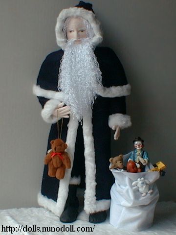 Santa Claus in blue