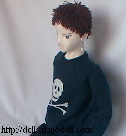 Doll in sweatshirt