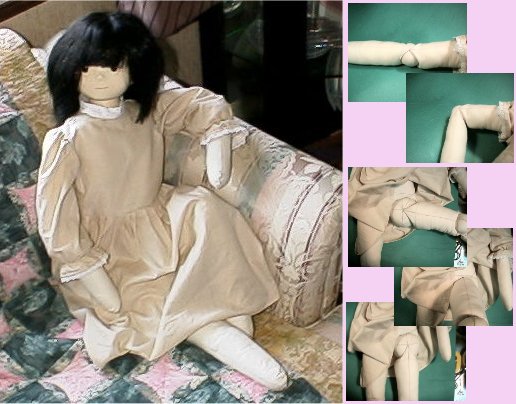 Cloth doll with joint