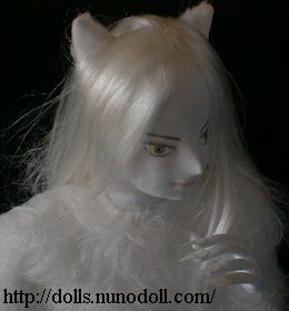 White nekomimi doll