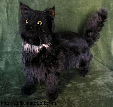 Big black cat stuffed toy
