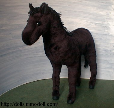 Black horse stuffed toy